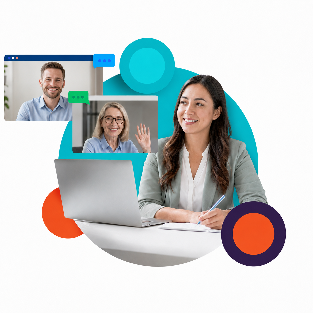 Rozmowa wideo z partnerami biznesowymi TimeGrid